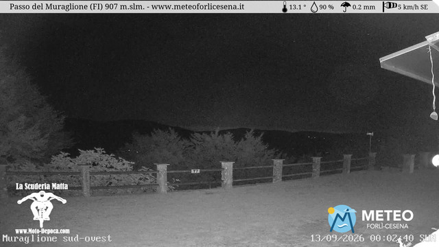 time-lapse frame, Passo del Muraglione webcam
