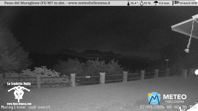 time-lapse frame, Passo del Muraglione webcam