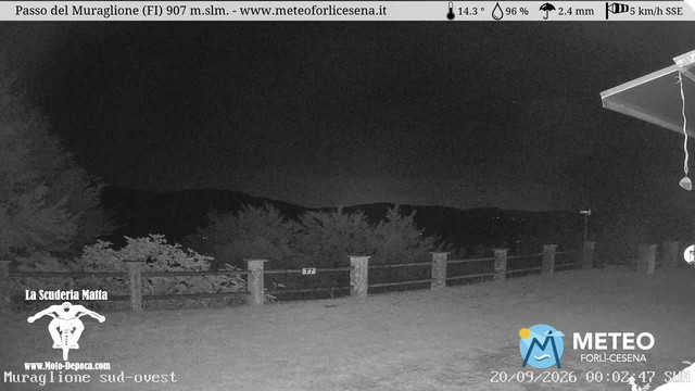 time-lapse frame, Passo del Muraglione webcam