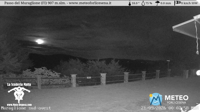 time-lapse frame, Passo del Muraglione webcam