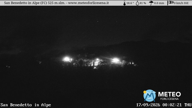 time-lapse frame, San Benedetto in Alpe webcam