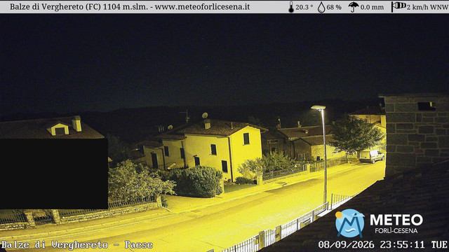 time-lapse frame, Balze di Verghereto - Paese webcam