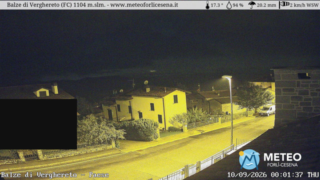time-lapse frame, Balze di Verghereto - Paese webcam