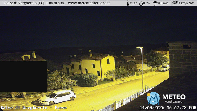 time-lapse frame, Balze di Verghereto - Paese webcam