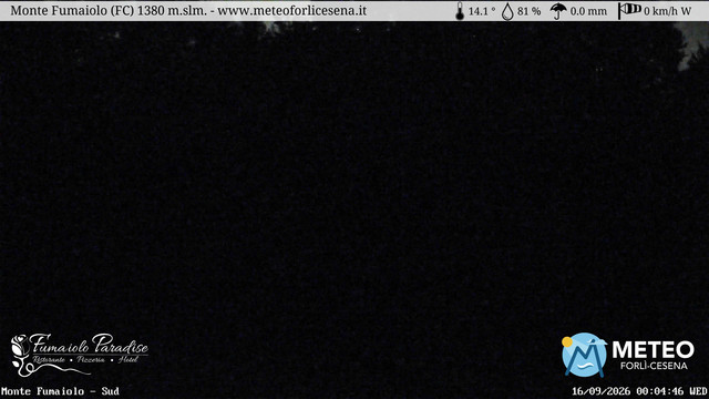 time-lapse frame, Monte Fumaiolo webcam