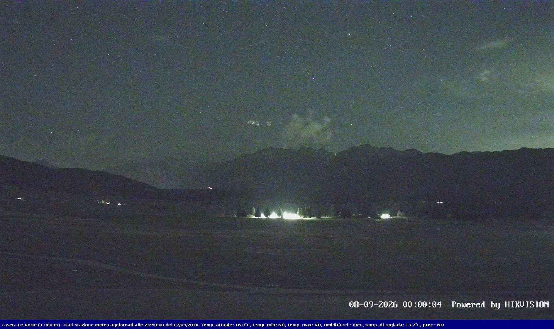 time-lapse frame, Pian Cansiglio - Casera Le Rotte webcam
