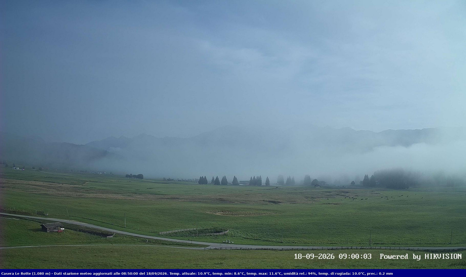 time-lapse frame, Pian Cansiglio - Casera Le Rotte webcam