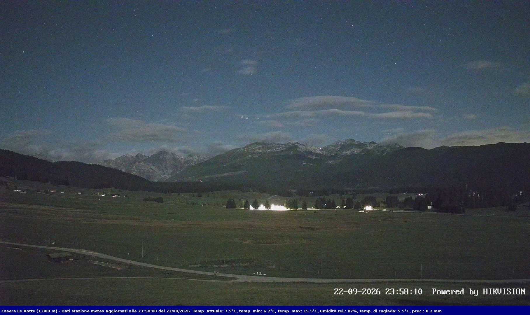 time-lapse frame, Pian Cansiglio - Casera Le Rotte webcam