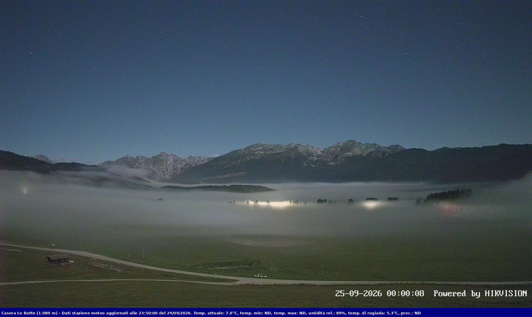 time-lapse frame, Pian Cansiglio - Casera Le Rotte webcam