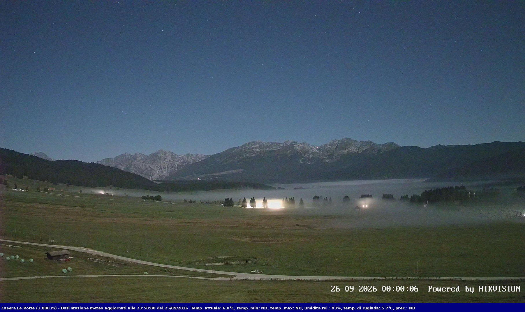 time-lapse frame, Pian Cansiglio - Casera Le Rotte webcam