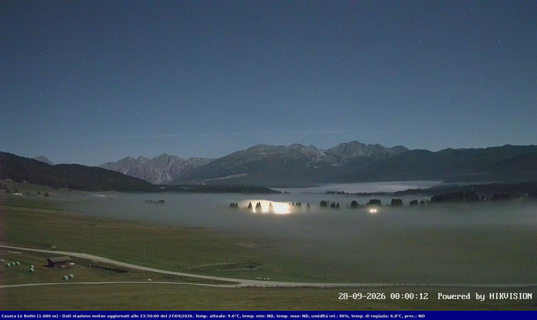 time-lapse frame, Pian Cansiglio - Casera Le Rotte webcam