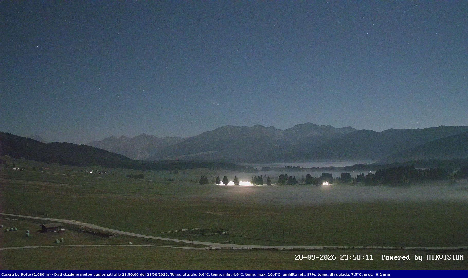 time-lapse frame, Pian Cansiglio - Casera Le Rotte webcam