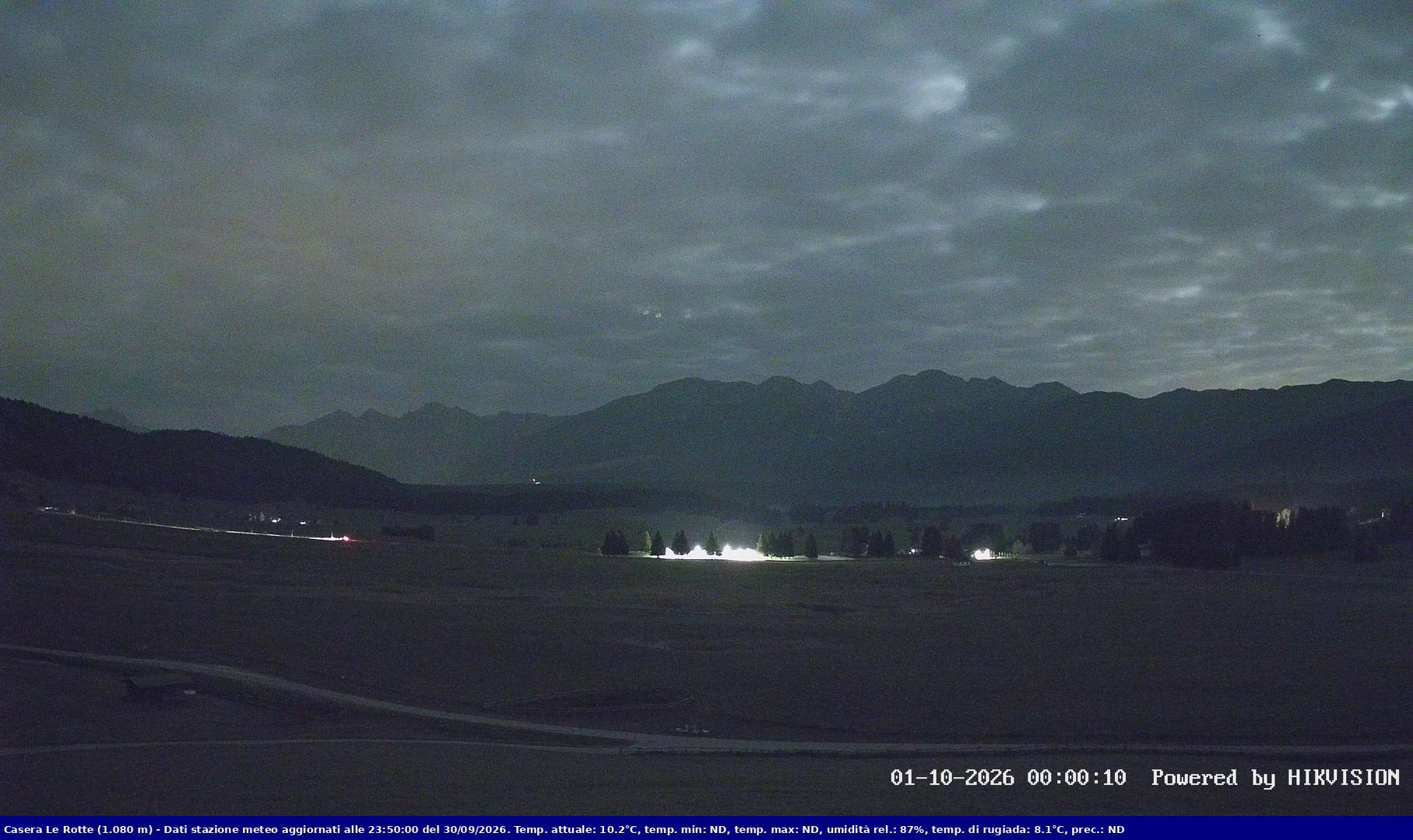 time-lapse frame, Pian Cansiglio - Casera Le Rotte webcam