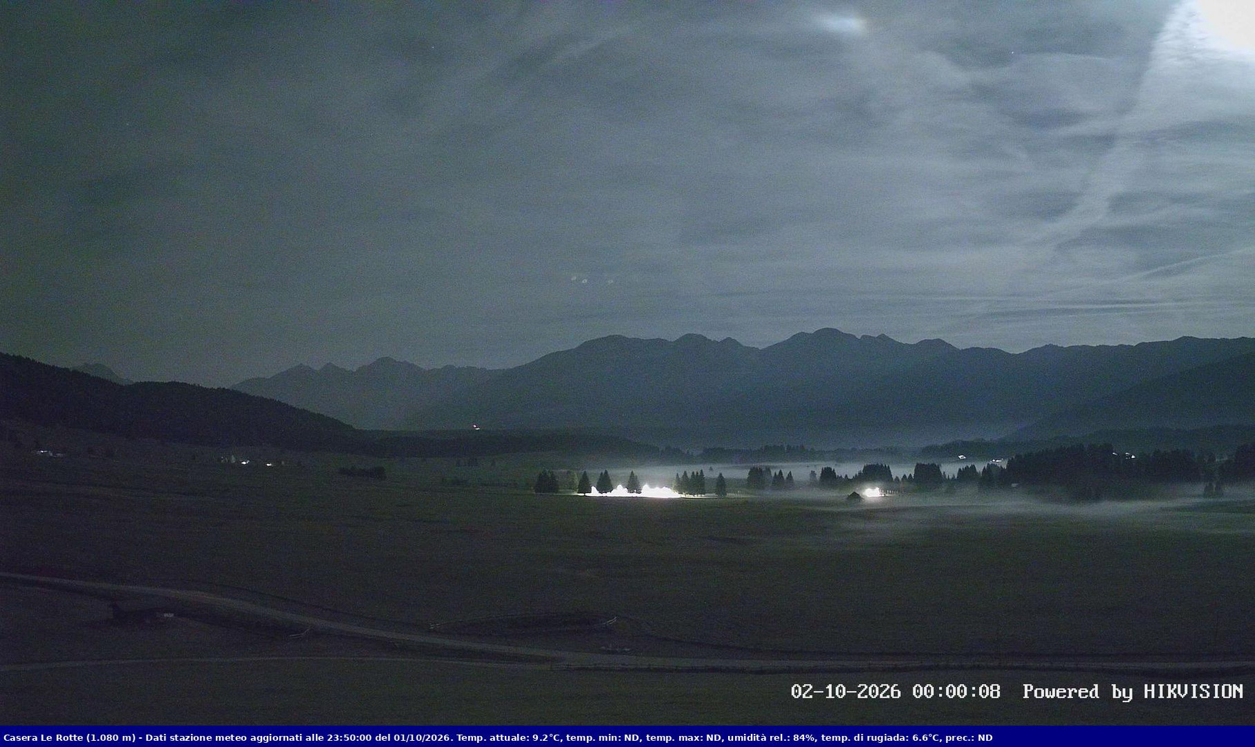 time-lapse frame, Pian Cansiglio - Casera Le Rotte webcam