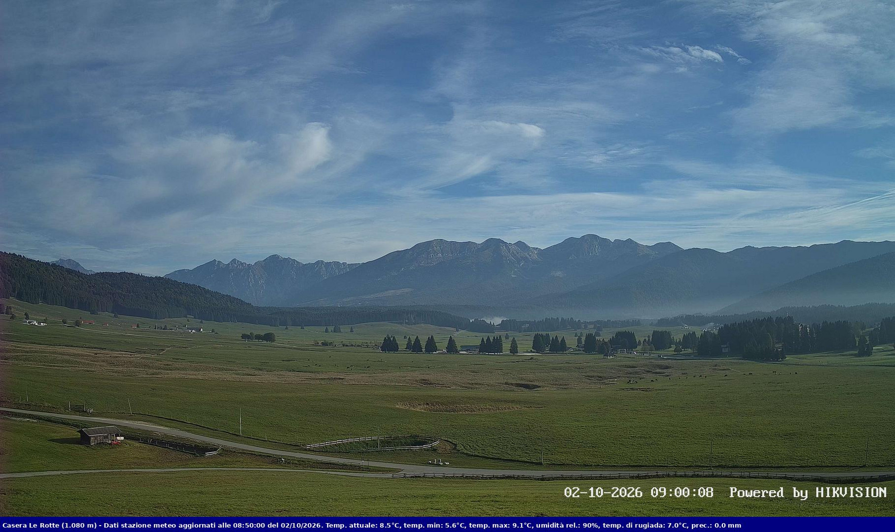 time-lapse frame, Pian Cansiglio - Casera Le Rotte webcam
