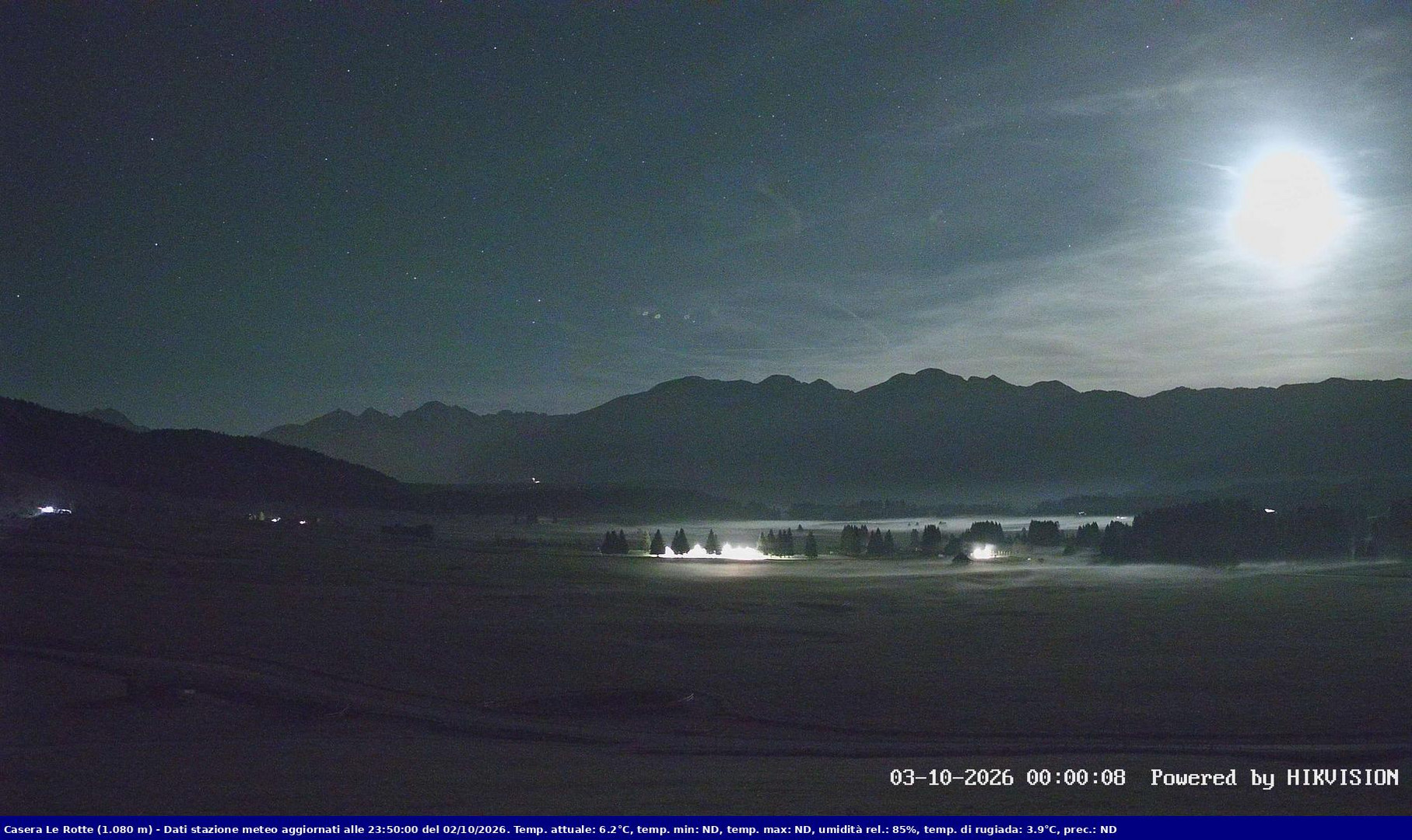 time-lapse frame, Pian Cansiglio - Casera Le Rotte webcam