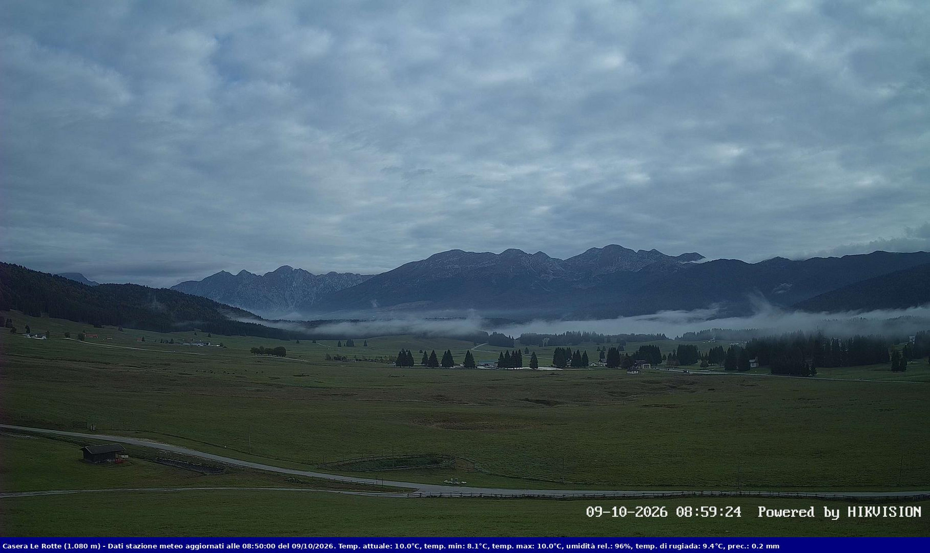 time-lapse frame, Pian Cansiglio - Casera Le Rotte webcam