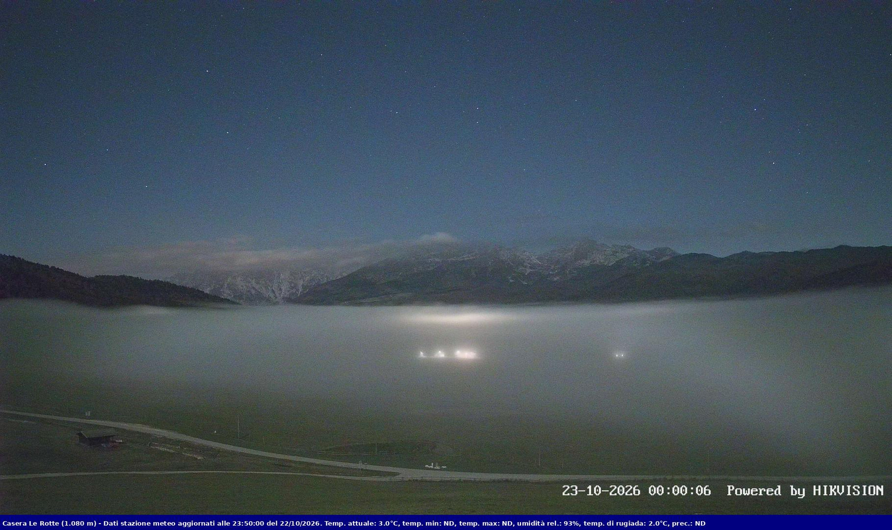 time-lapse frame, Pian Cansiglio - Casera Le Rotte webcam