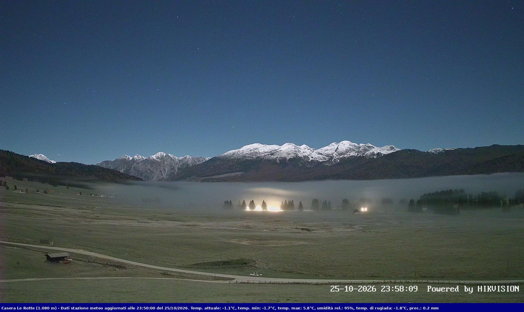 time-lapse frame, Pian Cansiglio - Casera Le Rotte webcam