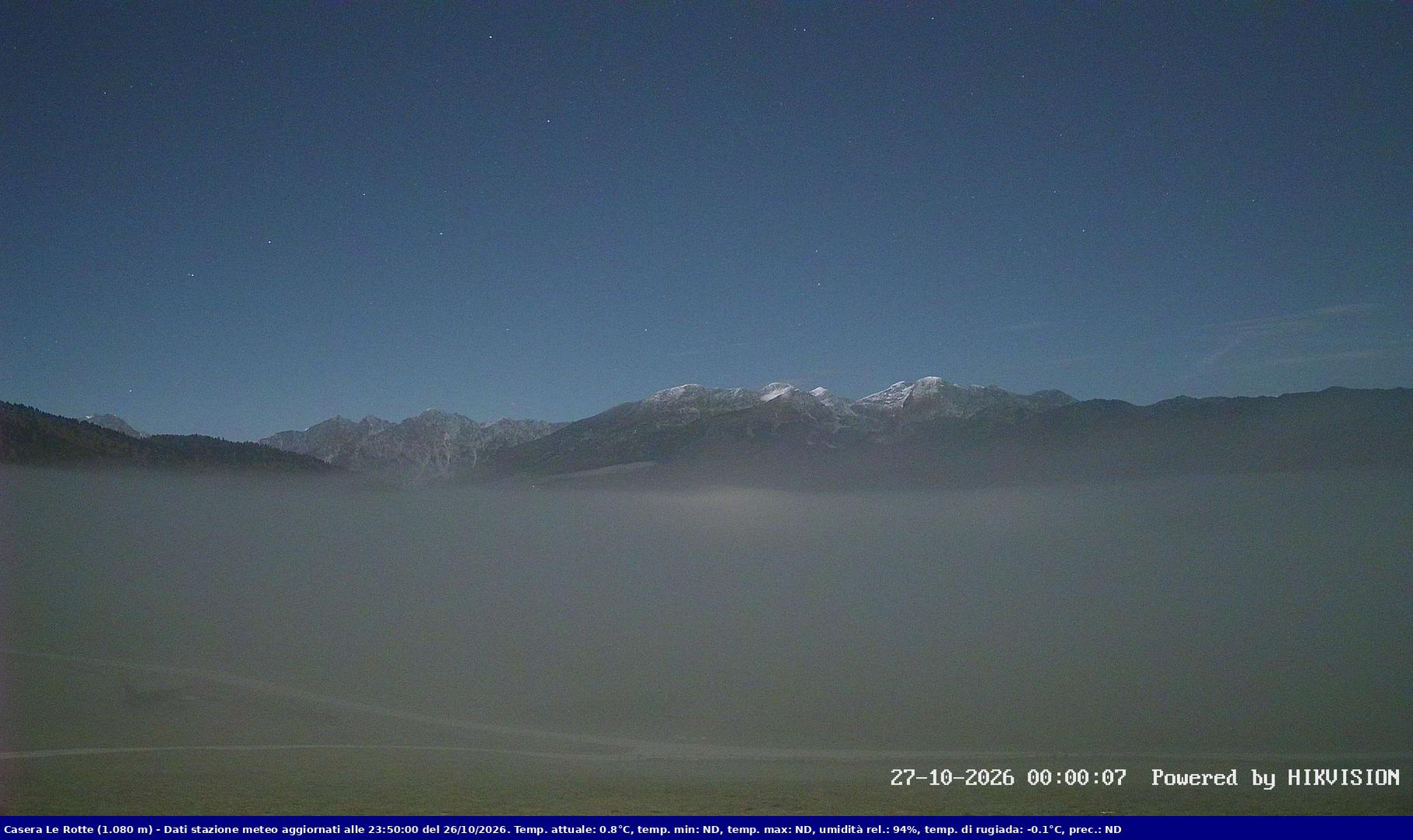 time-lapse frame, Pian Cansiglio - Casera Le Rotte webcam
