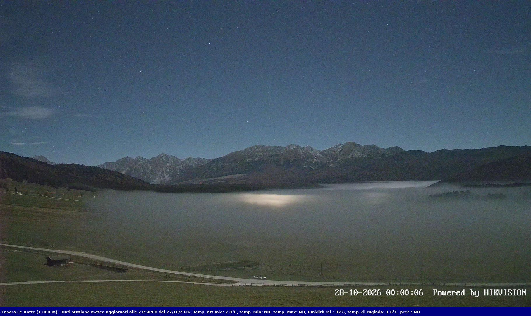 time-lapse frame, Pian Cansiglio - Casera Le Rotte webcam