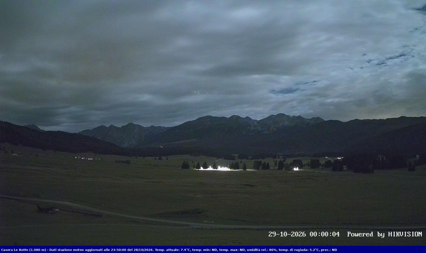 time-lapse frame, Pian Cansiglio - Casera Le Rotte webcam