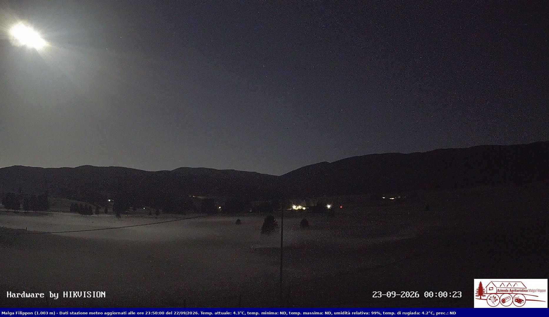 time-lapse frame, Pian Cansiglio - Agriturismo Malga Filippon webcam