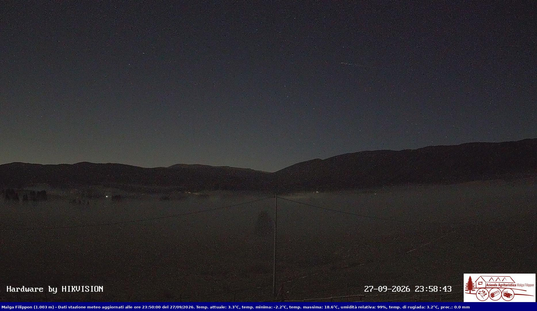 time-lapse frame, Pian Cansiglio - Agriturismo Malga Filippon webcam
