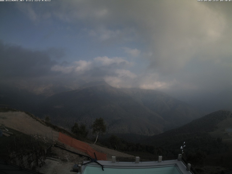 time-lapse frame, Bielmonte M. Marca vista M. Rosa e Valsessera webcam