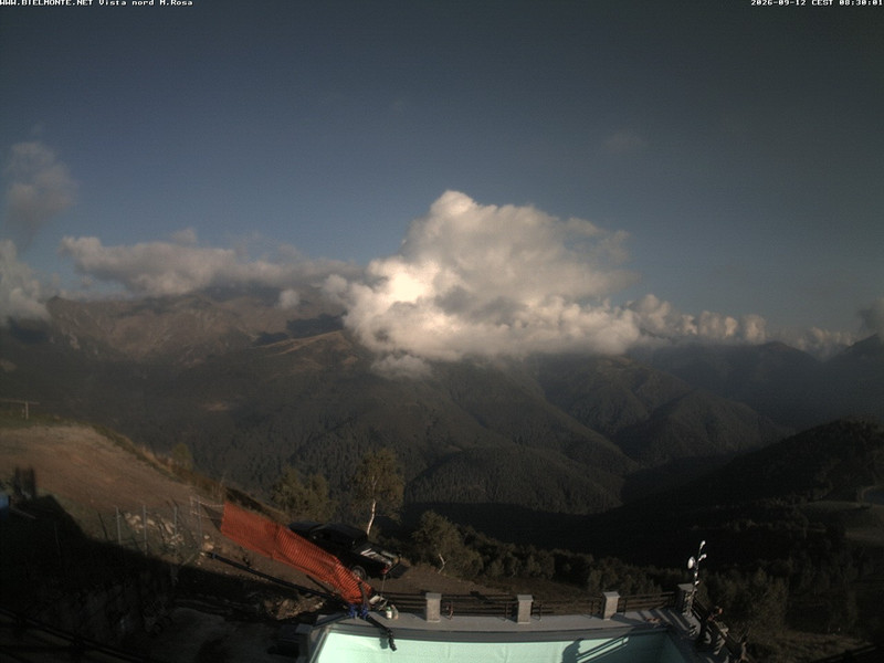 time-lapse frame, Bielmonte M. Marca vista M. Rosa e Valsessera webcam