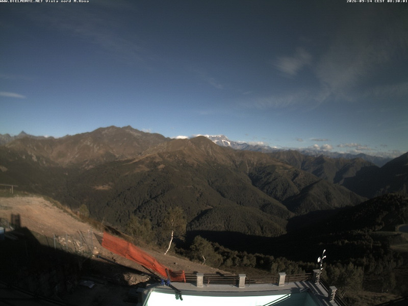 time-lapse frame, Bielmonte M. Marca vista M. Rosa e Valsessera webcam