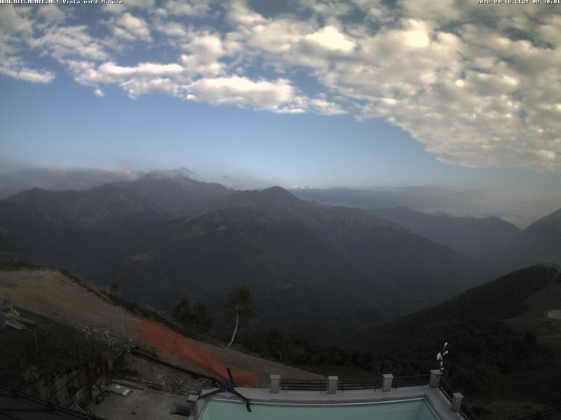 time-lapse frame, Bielmonte M. Marca vista M. Rosa e Valsessera webcam