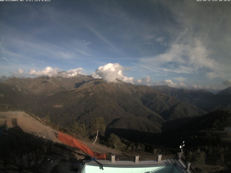 time-lapse frame, Bielmonte M. Marca vista M. Rosa e Valsessera webcam