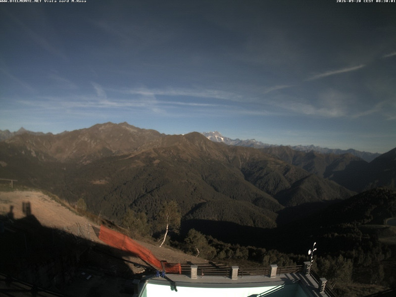 time-lapse frame, Bielmonte M. Marca vista M. Rosa e Valsessera webcam