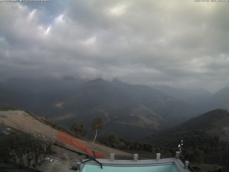 time-lapse frame, Bielmonte M. Marca vista M. Rosa e Valsessera webcam