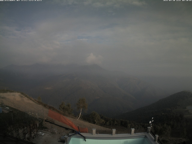 time-lapse frame, Bielmonte M. Marca vista M. Rosa e Valsessera webcam