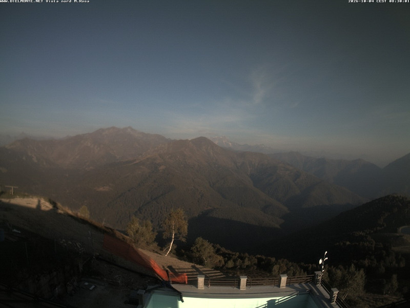 time-lapse frame, Bielmonte M. Marca vista M. Rosa e Valsessera webcam