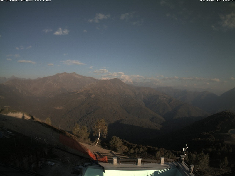 time-lapse frame, Bielmonte M. Marca vista M. Rosa e Valsessera webcam