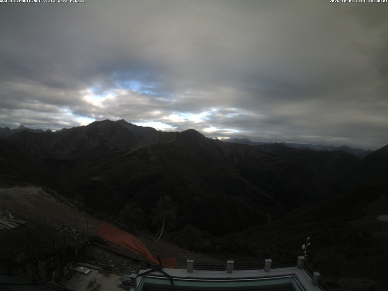 time-lapse frame, Bielmonte M. Marca vista M. Rosa e Valsessera webcam
