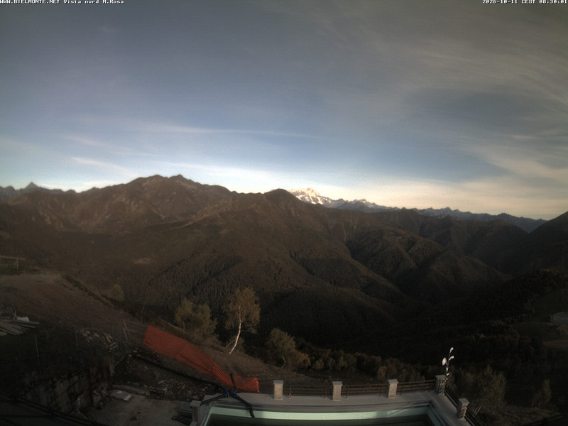 time-lapse frame, Bielmonte M. Marca vista M. Rosa e Valsessera webcam