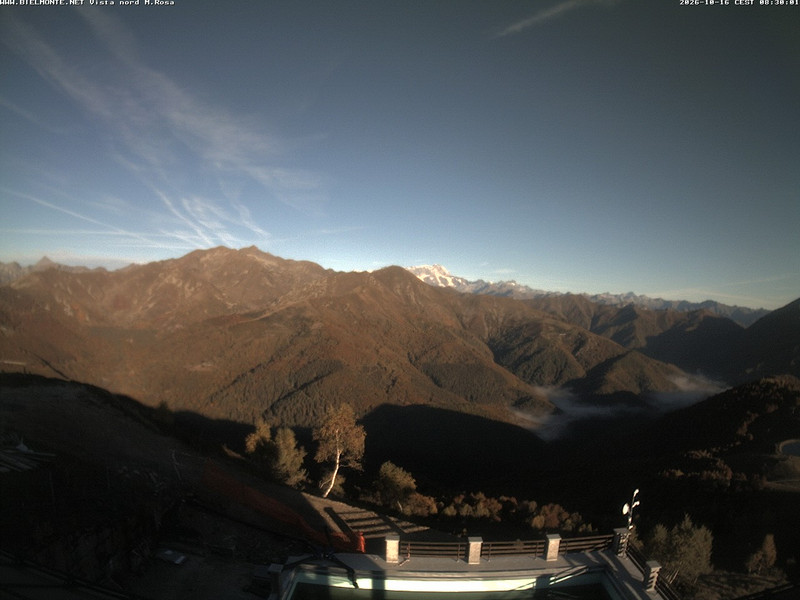 time-lapse frame, Bielmonte M. Marca vista M. Rosa e Valsessera webcam