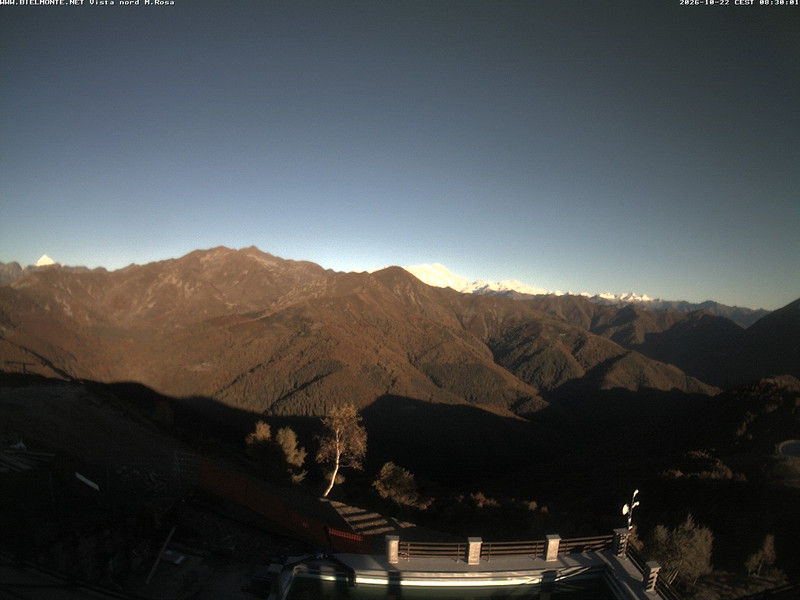 time-lapse frame, Bielmonte M. Marca vista M. Rosa e Valsessera webcam
