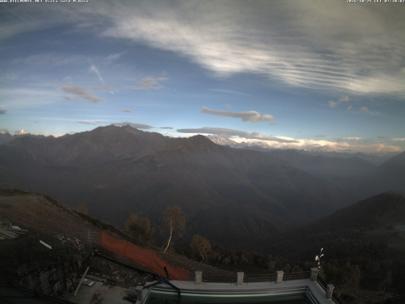 time-lapse frame, Bielmonte M. Marca vista M. Rosa e Valsessera webcam