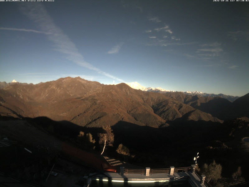 time-lapse frame, Bielmonte M. Marca vista M. Rosa e Valsessera webcam