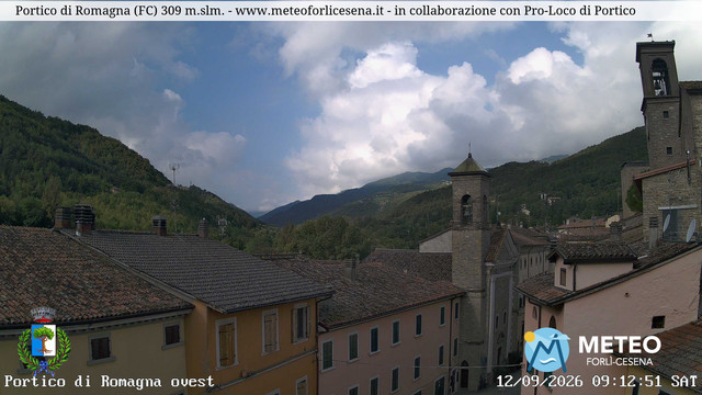 time-lapse frame, Portico di Romagna webcam
