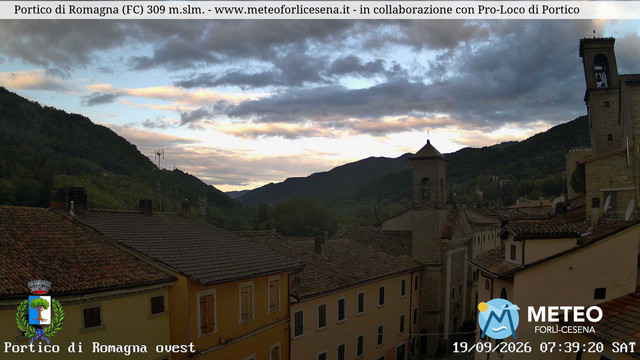 time-lapse frame, Portico di Romagna webcam
