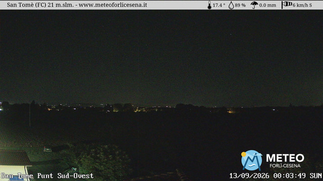 time-lapse frame, San Tomè webcam