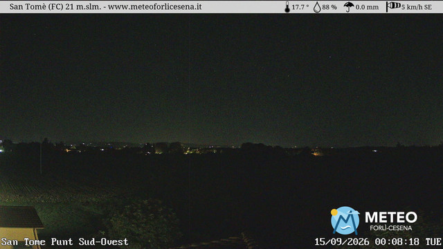 time-lapse frame, San Tomè webcam