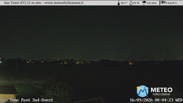 time-lapse frame, San Tomè webcam
