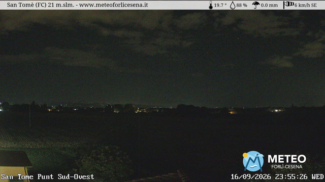 time-lapse frame, San Tomè webcam